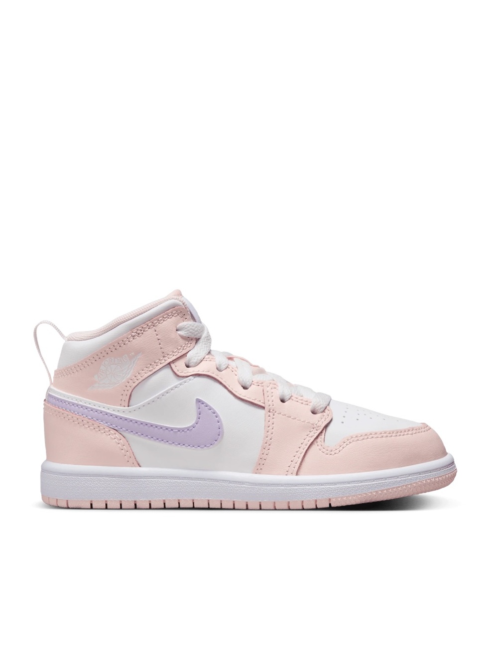 KIDS JORDAN 1 MID VIOLET FROST-WHITE (AVIS ROSE/BLANC/GIVRE VIOLET